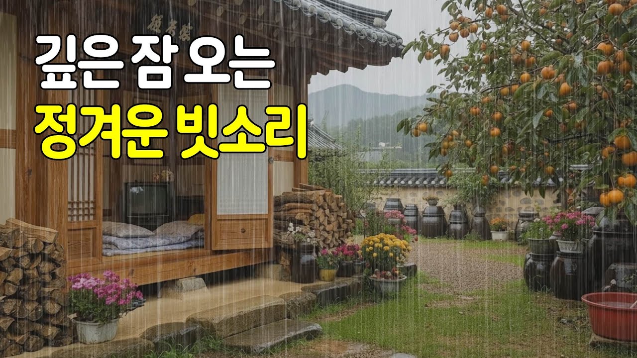 깊은 잠 오는 정겨운 빗소리 | 행복한 추억이 생각나는 편안한 백색소음 ASMR
