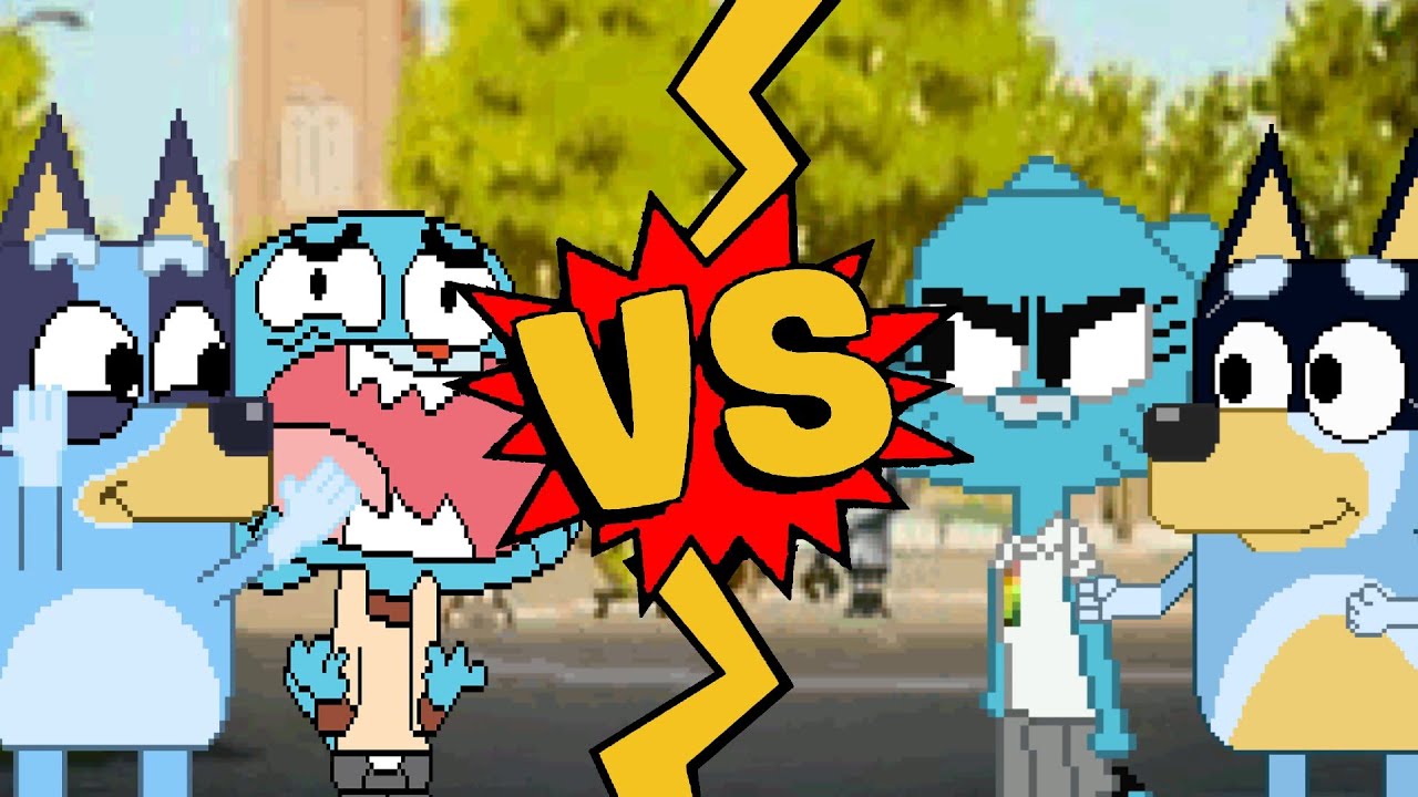 M.U.G.E.N Battles | Gumball/Bluey vs Nicole/Bandit