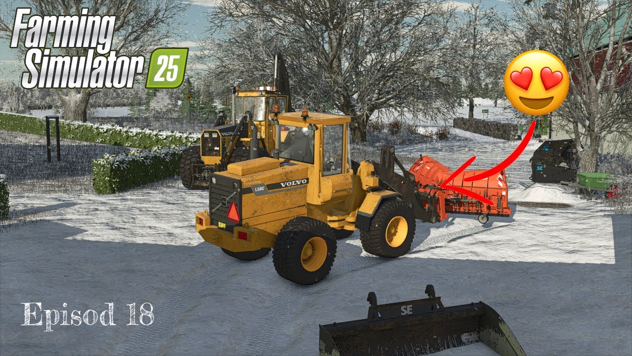 PLOGAR SNÖ MED VOLVO L50C! FS25