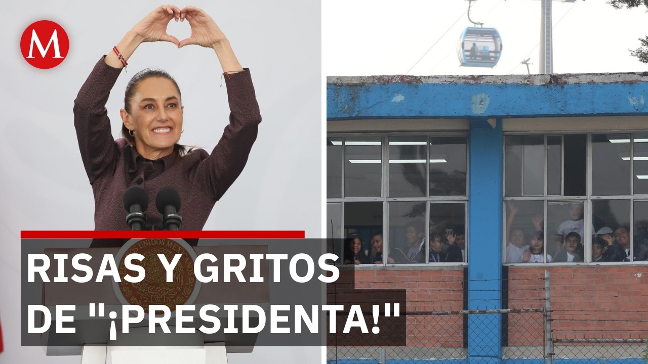 El grito de un grupo de niños que sorprendió a Sheinbaum