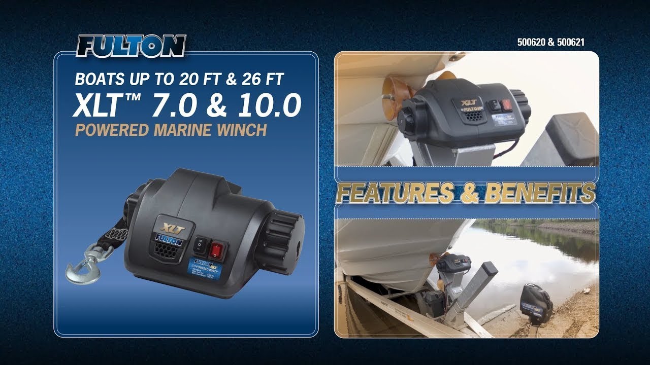 Fulton&reg; XLT&trade; Marine Trailer Winch, Powered - 7lbs/10lbs | Features & Benefits