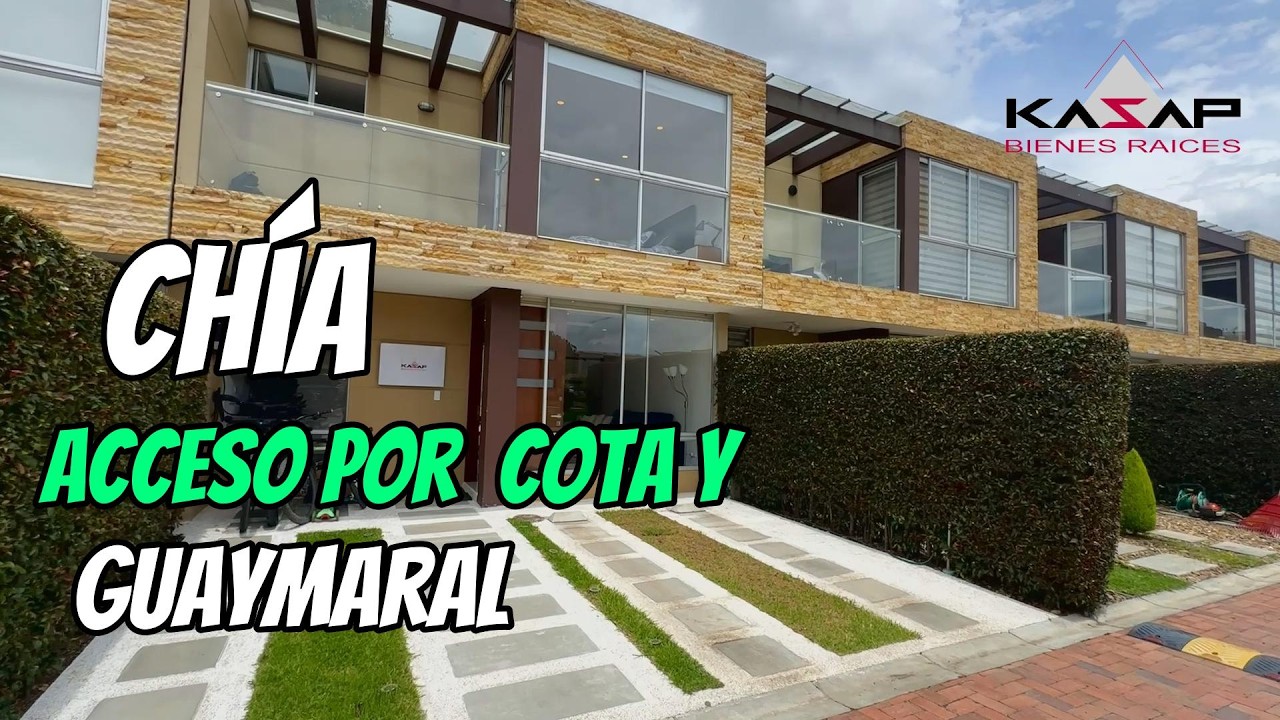 Casa moderna en Chía con excelente acceso por Chía-Cota, variante Chía y Guaymaral