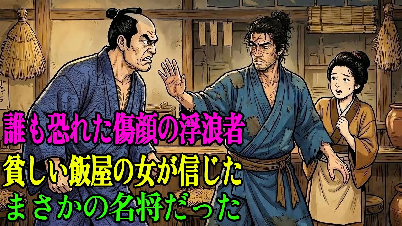 誰もが恐れた傷顔の浮浪者。飯屋の娘が信じた結果、真の名将が蘇った | 野談 | 伝説 | 昔話 | 説話 | 民話