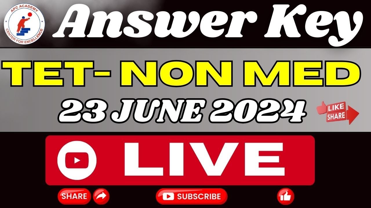 HP- TET || NON- MEDICAL ||  FULL ANSWER KEY || 23 June 2024 || 