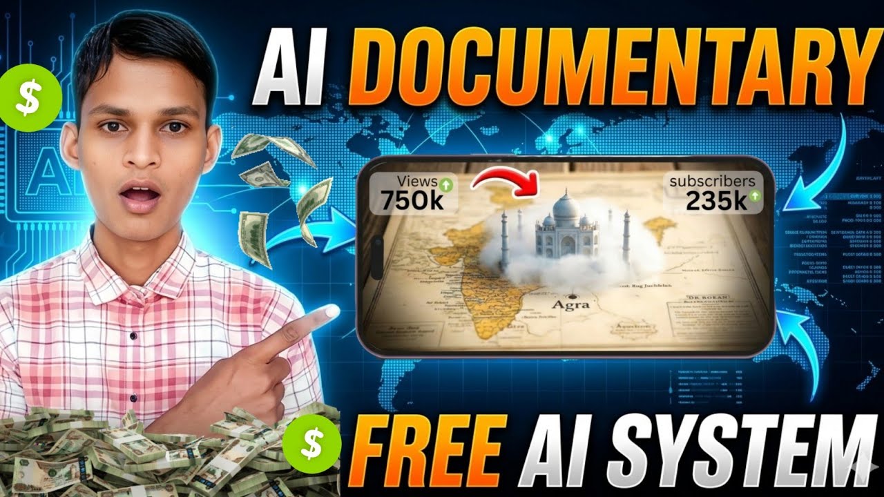 AI Documentary Video Kaise Banaye 🔥 Free AI System | Unlimited Videos