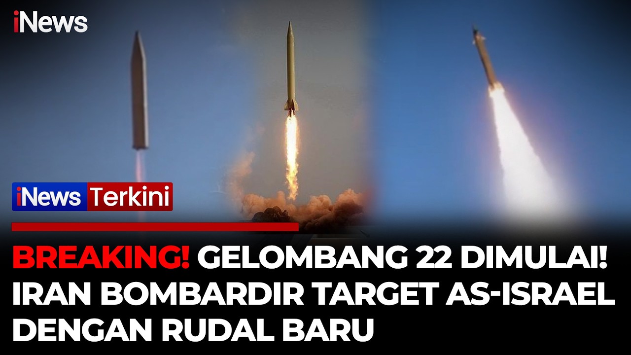 PERANG BERLANJUT! Iran Luncurkan Rudal Baru Hipersonik di Gelombang 22 ke Israel dan Aset AS | iNews