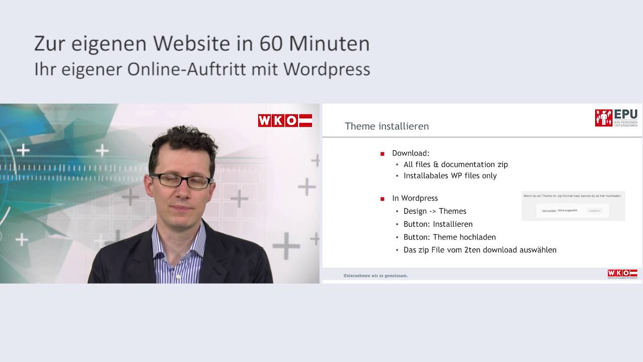 Zur eigenen Website in 60 Minuten - Ihr eigener Online-Auftritt mit Wordpress