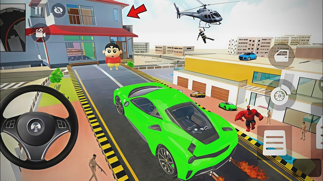 💥💥Jack gaya shinchan ke house mega ramp se 🏡 🎊 | indian theft aura simulator