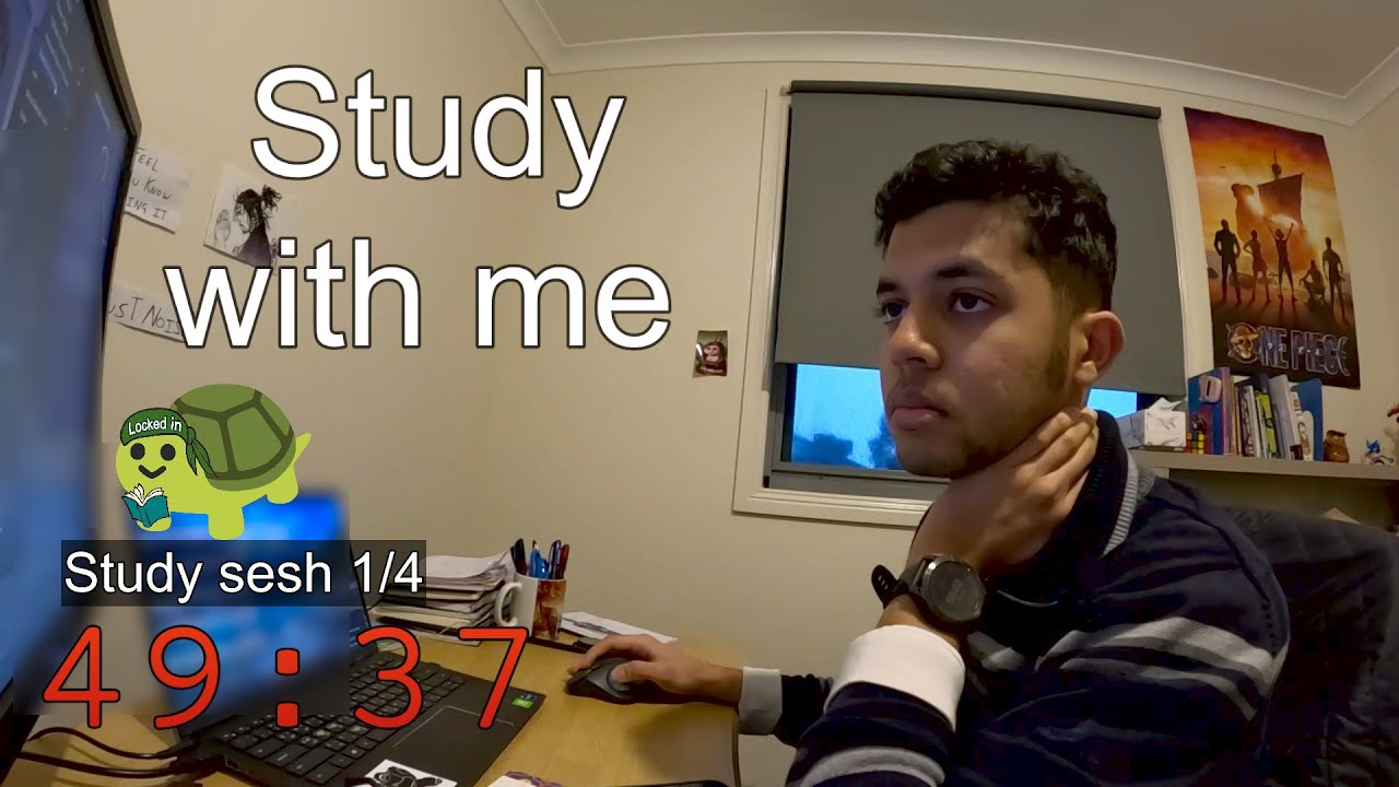 Study with me Live ~ Pomodoro 50/10 w/Rain drip