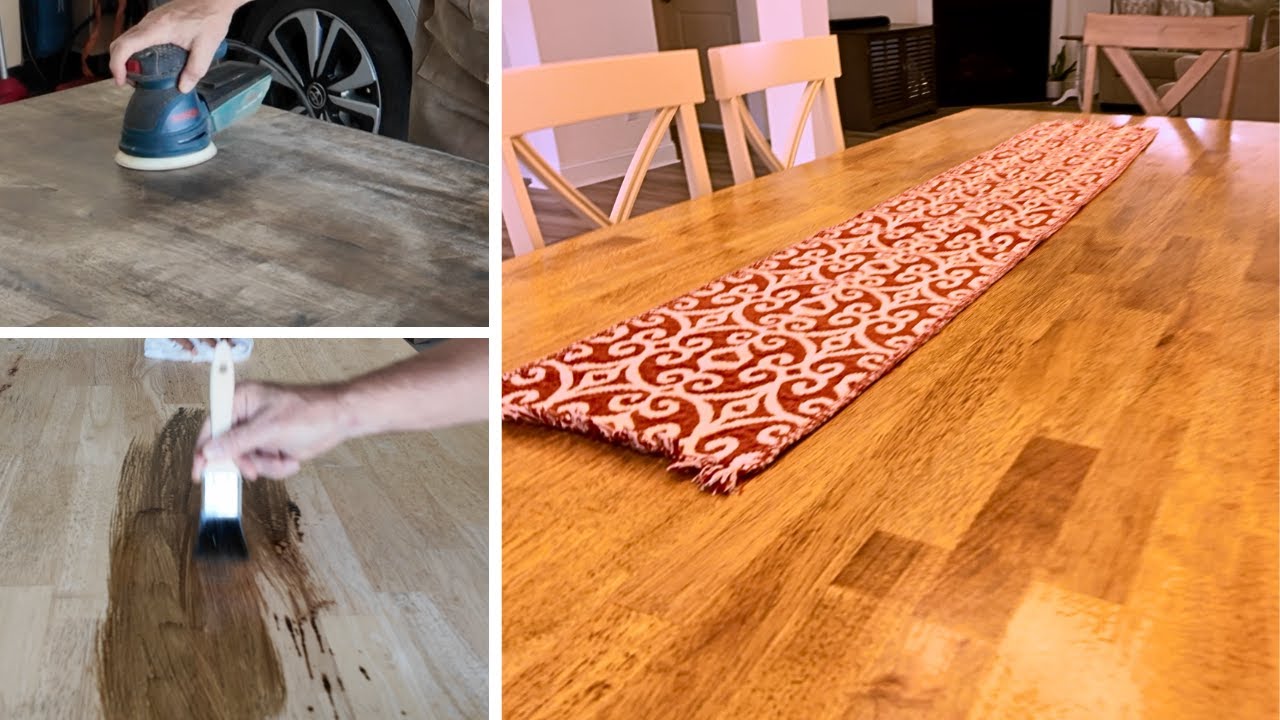 YOU Can Refinish Your Damaged Wood Table Top - Step by Step