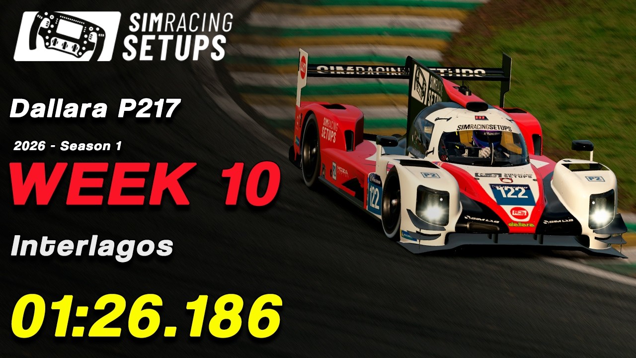 IRacing - LMP2 - Hotlap Interlagos 01:26.186 + SETUP (2026S1 W10)