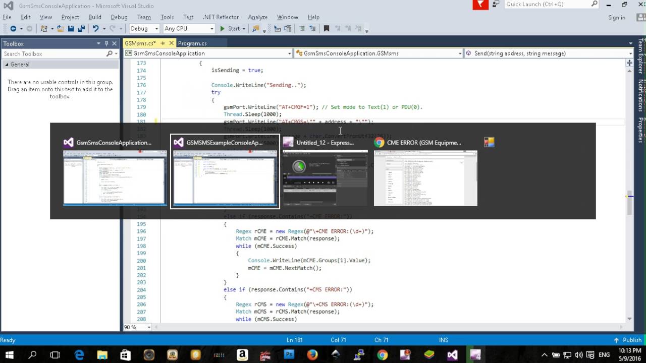 C# Application - How to Send and Receive SMS using GSM offline (Part 3.b)