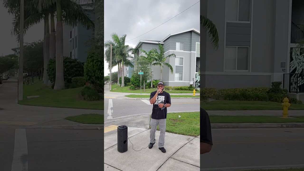 FGHT Miami Preaching the Gospel in the Pork N Bean Projects 