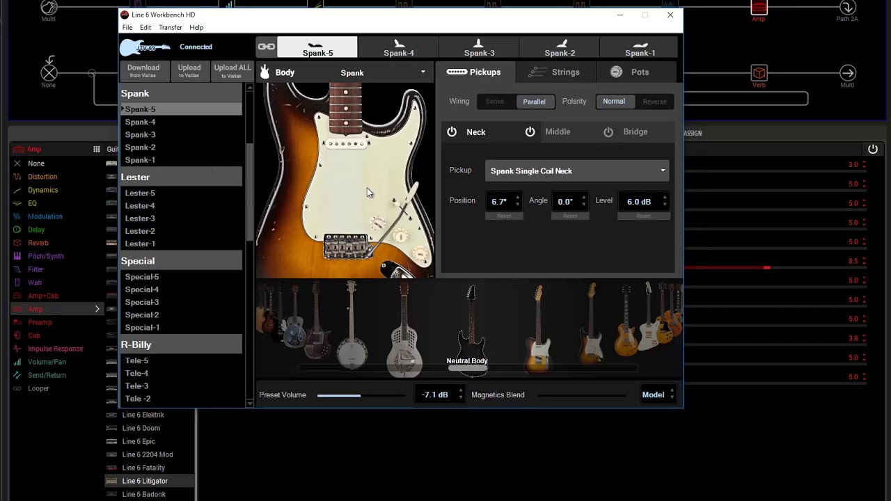 Line 6 Variax Strat Mods With Helix
