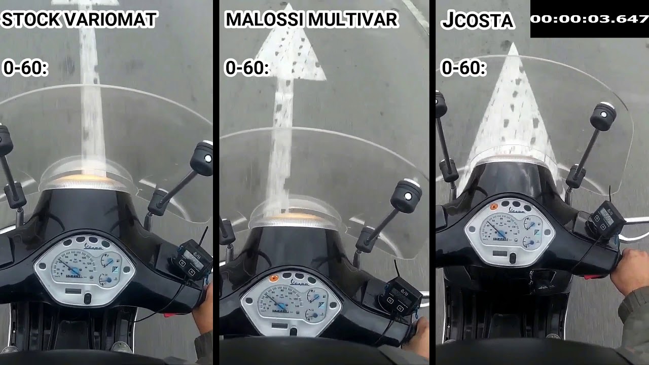 Vespa GT200 Uporedni test variomata