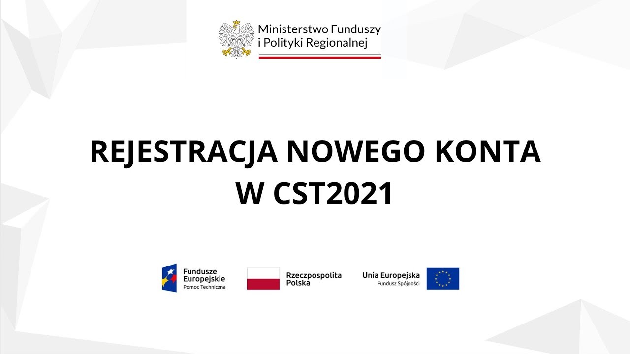 5. Rejestracja nowego konta w CST2021 (Beneficjent)