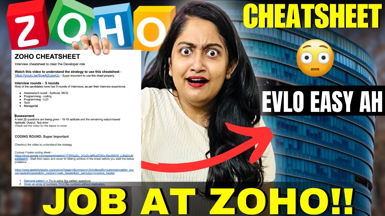 Verithanam🔥Only Sheet to get JOB at ZOHO Easily(தமிழ்)🤯
