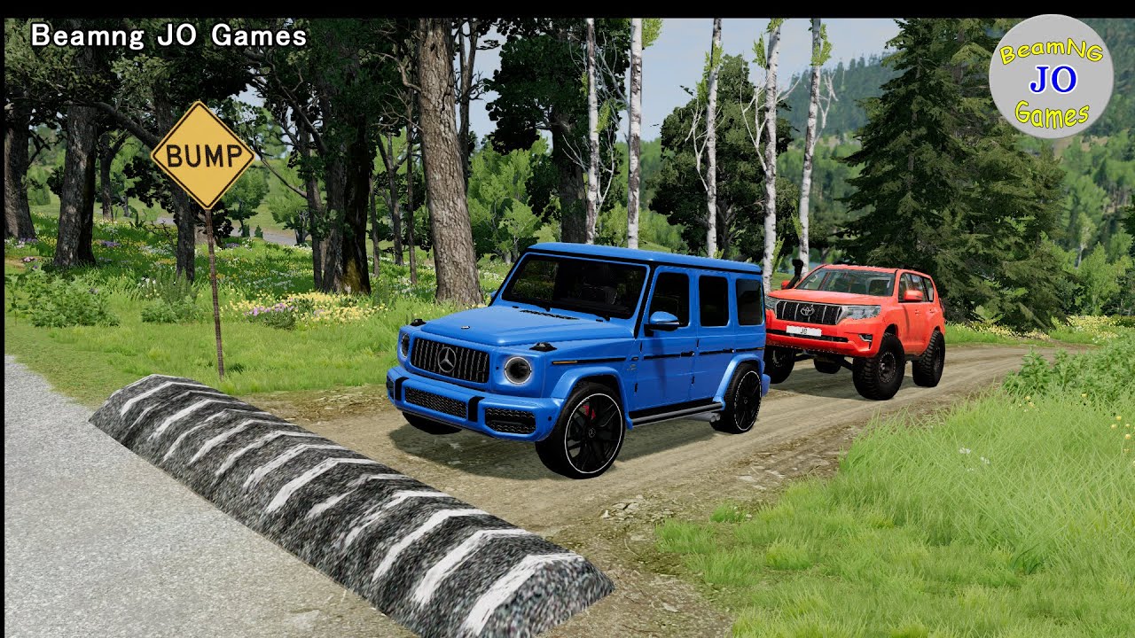 Cars vs Massive Speed Bumps #61 – BeamNG JO Games