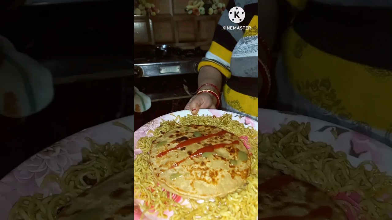Day 2/7 of Partha Challenge | Day 2 Maggie Paratha| Maggie Paratha | Unique maggie| Maggie 2 minutes