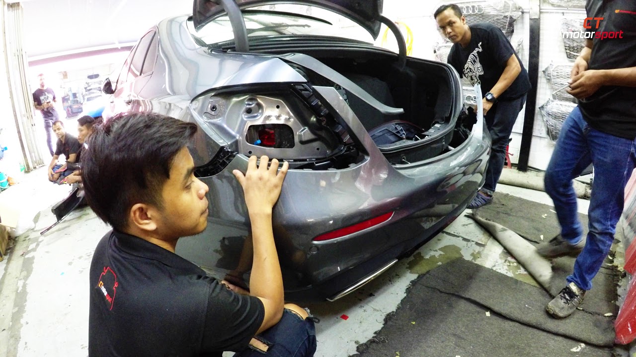 MERCEDES W213 INSTALL DIFFUSER CARBON FIBER