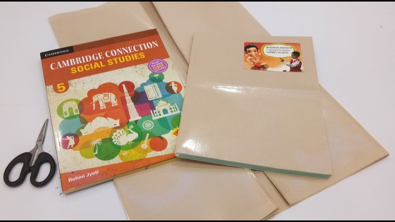 How to Wrap a Book Neatly | Easy Book Covering at Home| Book Wrapping | school books
