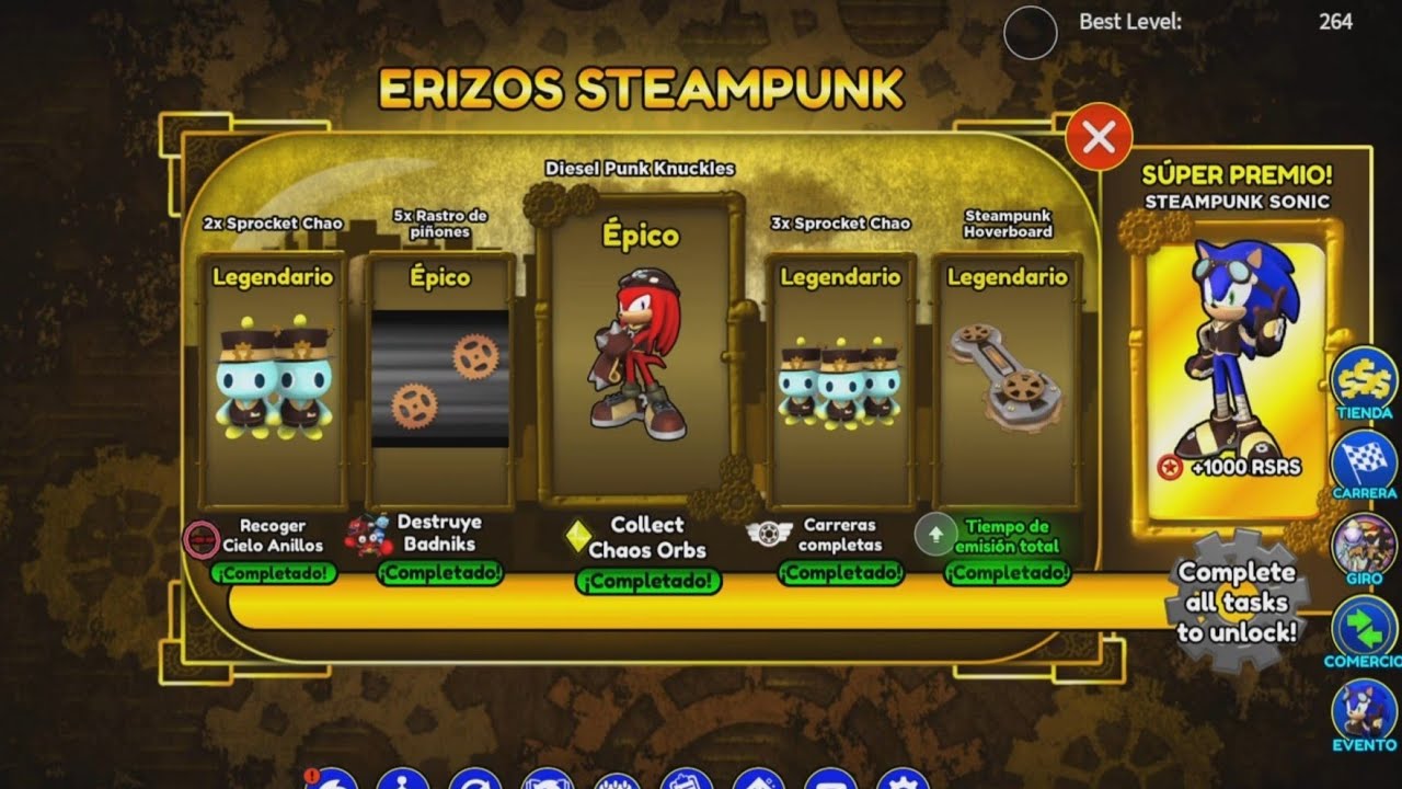 Sonic Speed Simulator | Consiguiendo a Steampunk Sonic y a Diesel Punk Knuckles