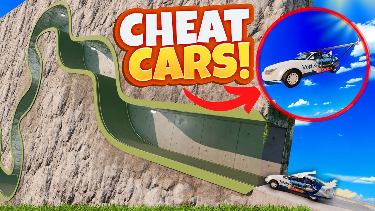 I Used OP Cheat Cars to Survive IMPOSSIBLE Tunnels?! (BeamNG Drive Mods)