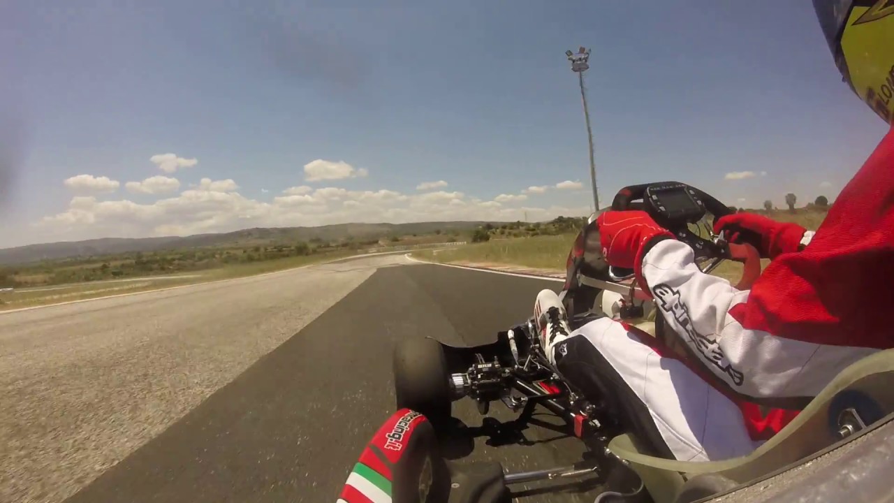 On board go kart 125 kz brm/modena engines pista del sole