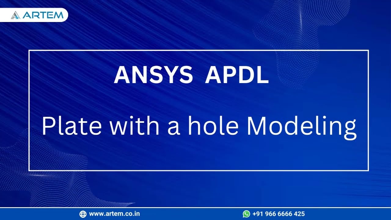 Plate with hole model and splits  - Ansys APDL #6-Part1
