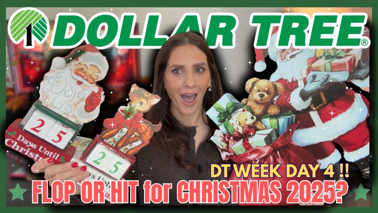 🎄 Неделя DT, день 4! ПЕРВЫЙ рождественский набор Dollar Tree 2025 🎁 НОВЫЕ праздничные находки, ко...