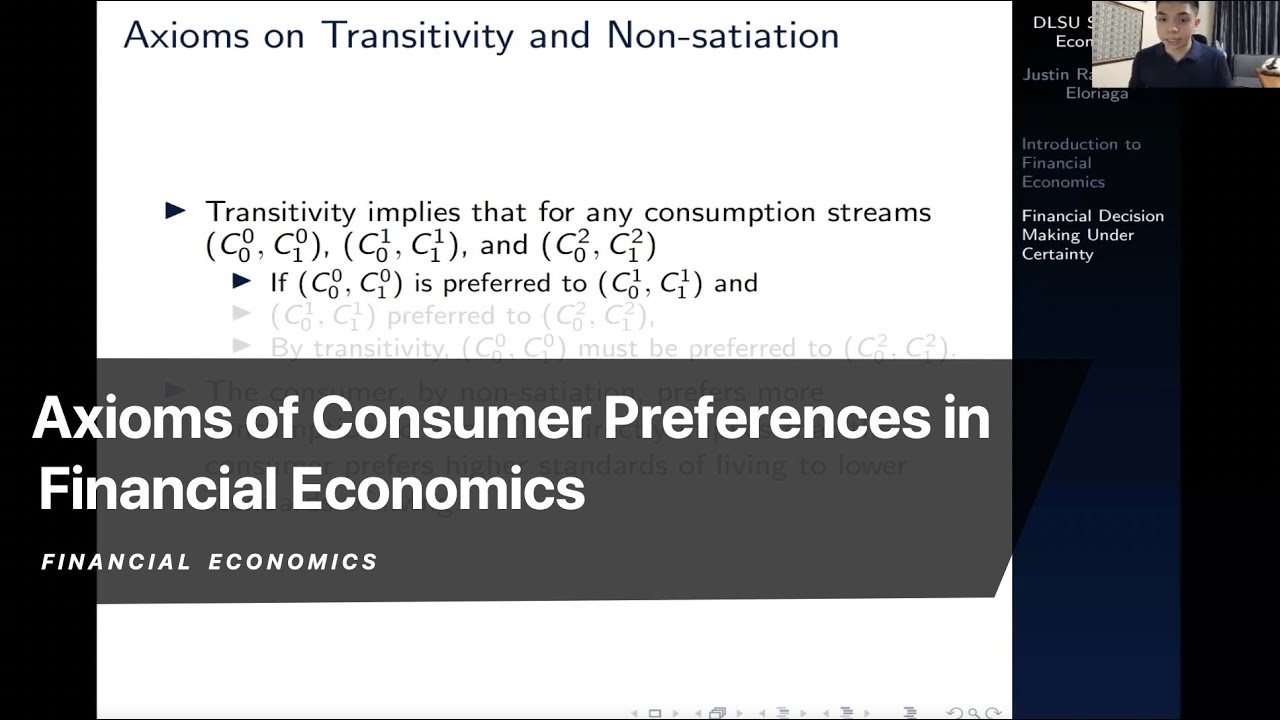Axioms of Consumer Preferences in  Financial Economics