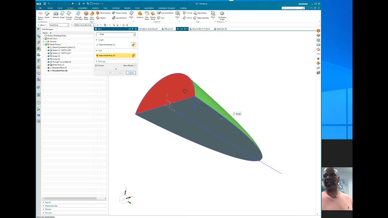 Siemens NX 2212 - Contour Rib
