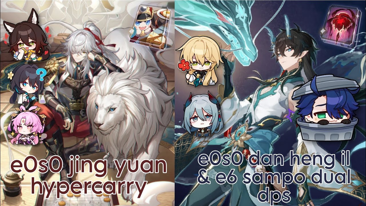 [2.0 moc 12] jing yuan hypercarry & dan heng il + sampo dual dps | 3*
