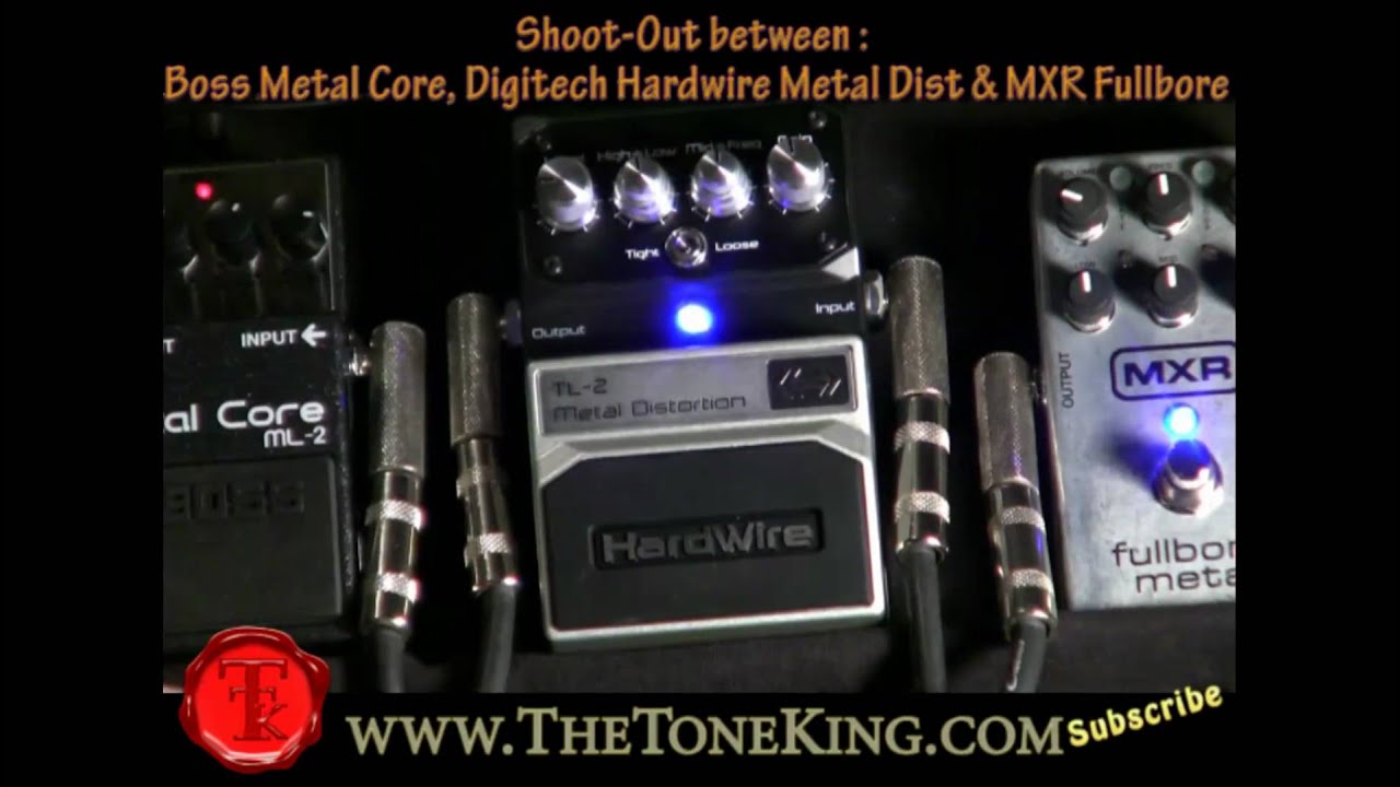 TTK Shoot-Out : MXR Fullbore vs. Boss Metal Core vs. Hardwire Metal Distortion Pedal