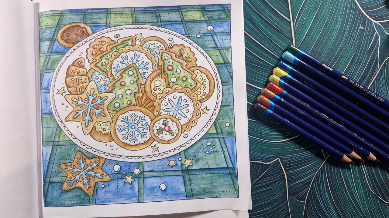 Using DERWENT INKTENSE in Colour Me Christmas | Real Time Adult Colouring!