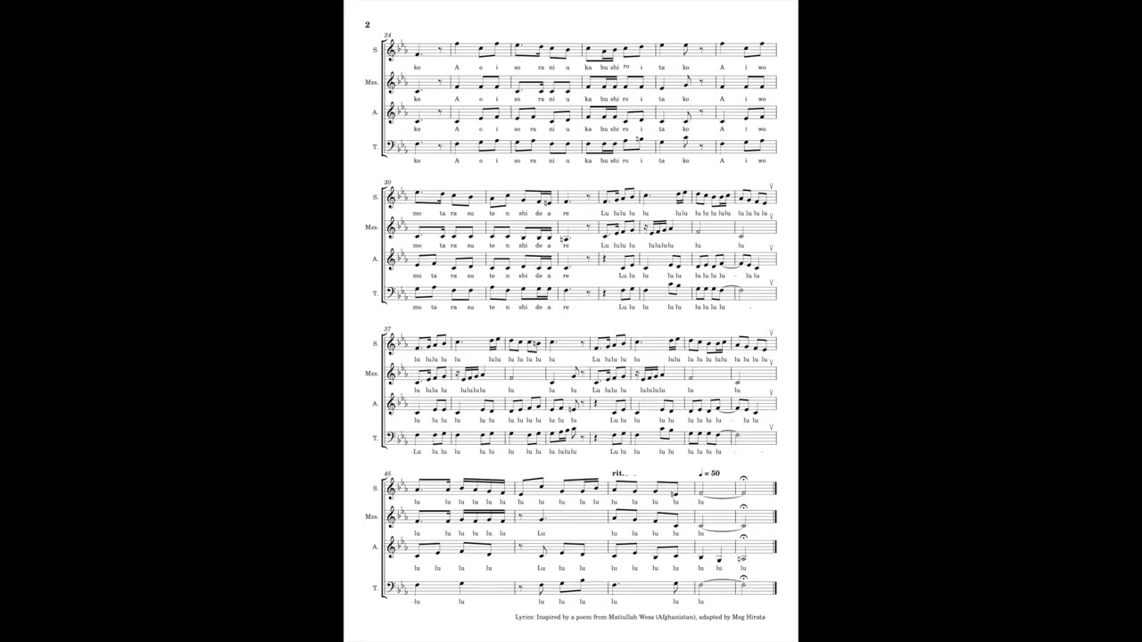 The Place I'll Return to Someday  (SATB - A Cappella) Arranged by Meg Hirata