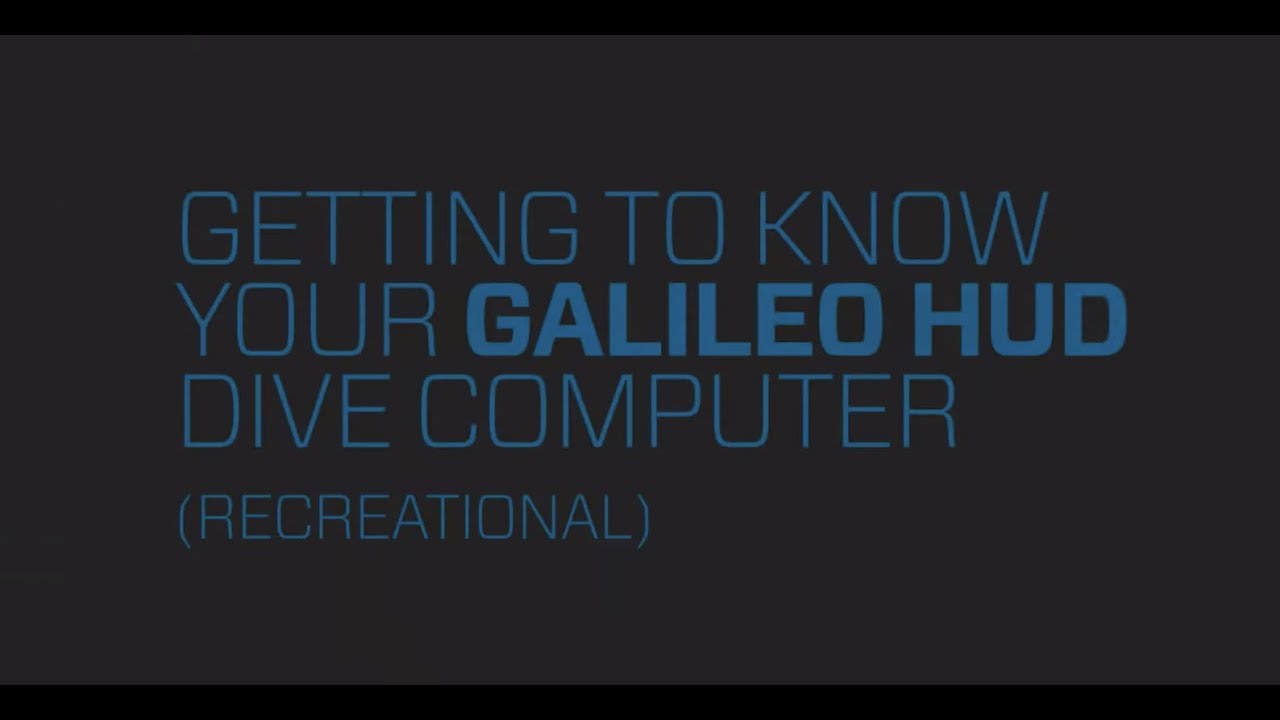 3.1 SCUBAPRO Galileo HUD Handsfree Dive Computer - Basic Components