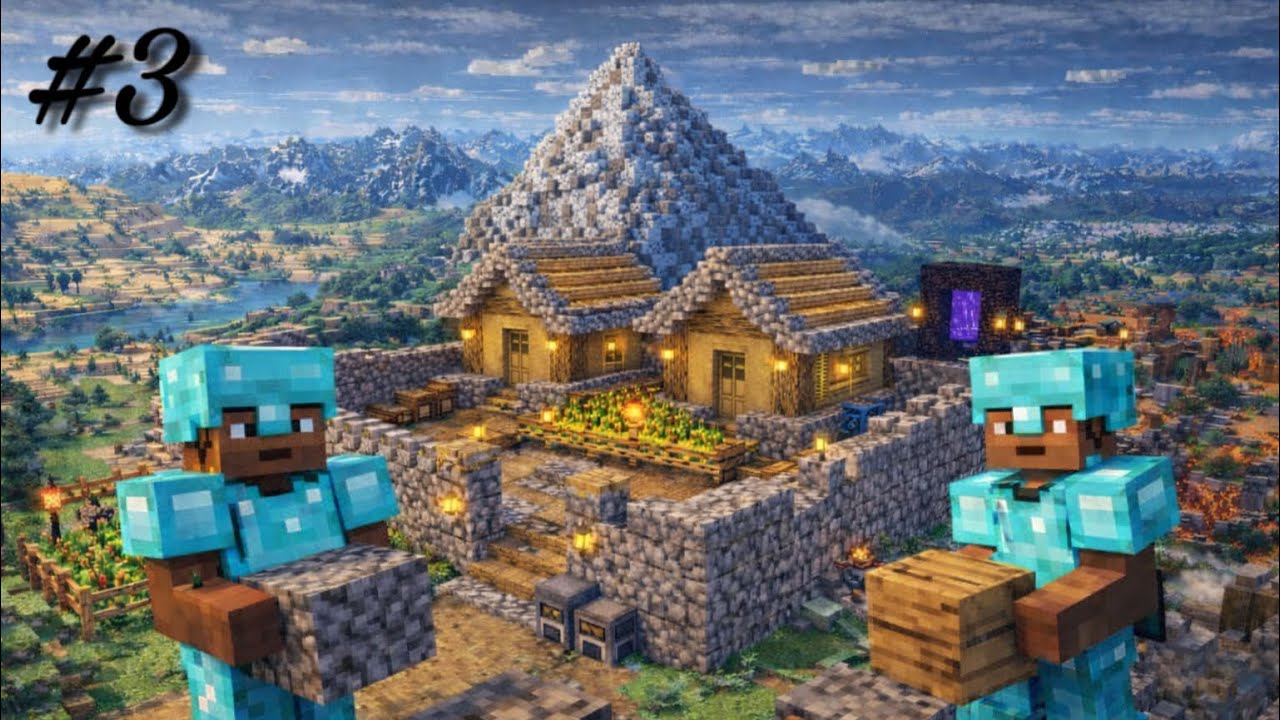 LA CONSTRUCTION DE NOTRE TOUTE PREMIÈRE BASE ?!  #3 SURVIE MINECRAFT