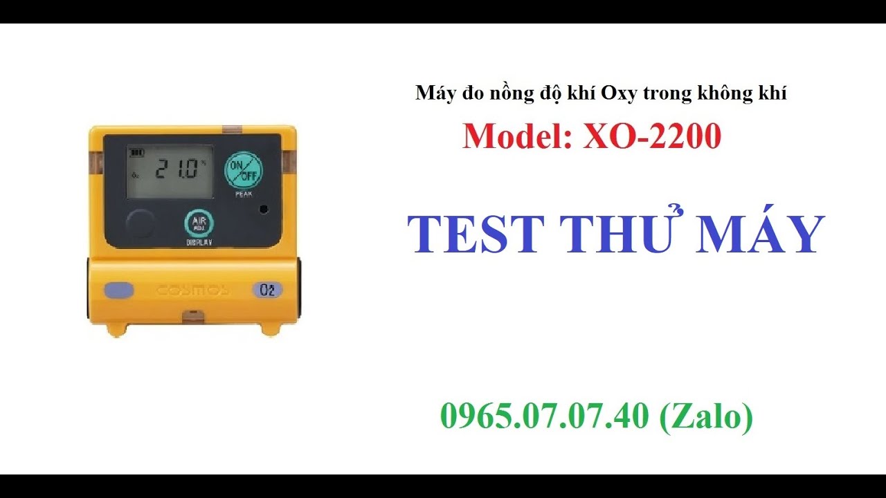 Test máy đo khí Oxy O2 cầm tay XO-2200 cosmos    0965.07.07.40