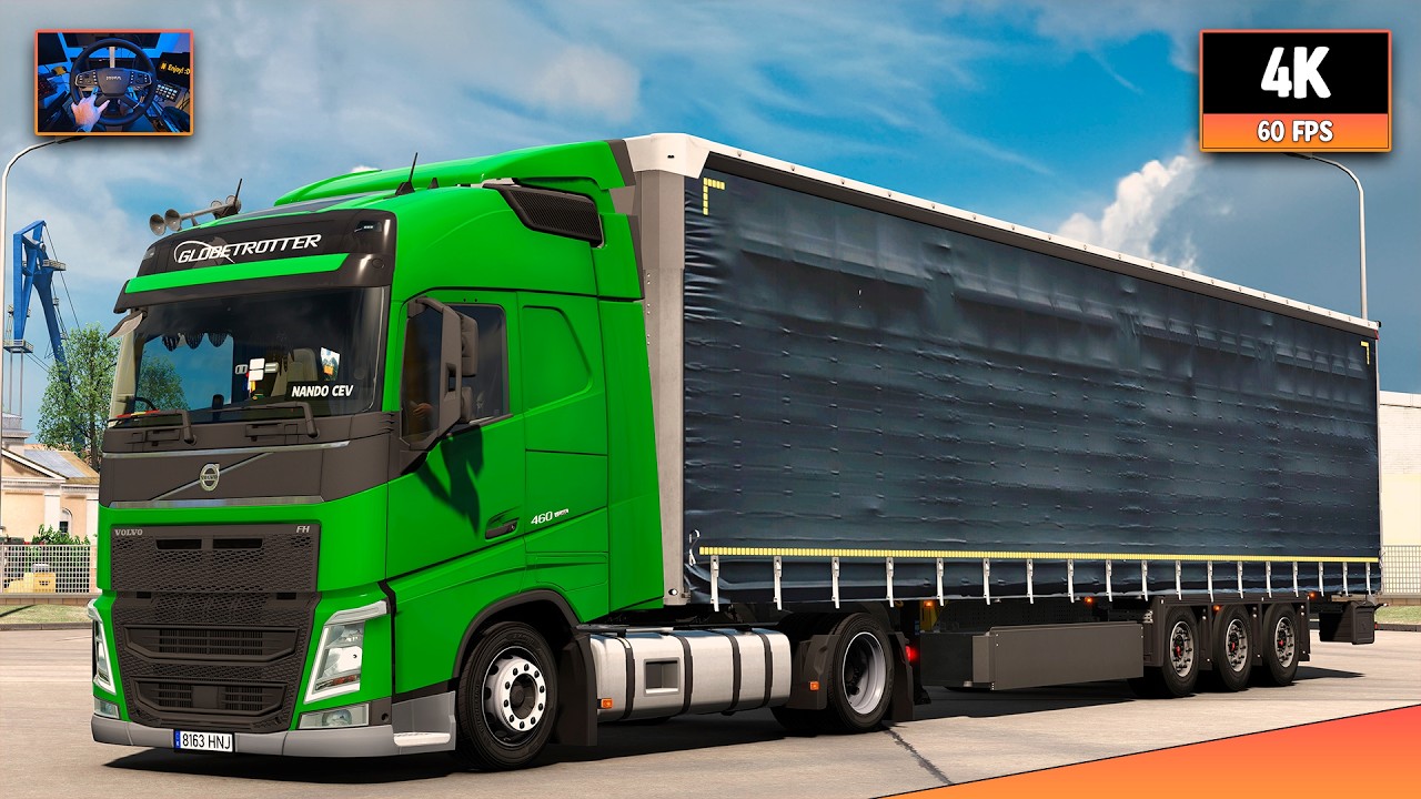Volvo FH4 460 | Vilnius - Ventspils | ETS2 1.58 4K Gameplay + Wheel Cam