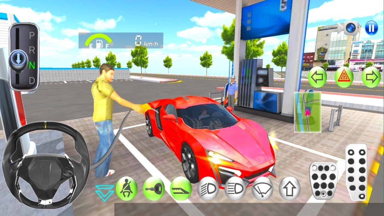 Ferrari car Gas Station in New car Driving Simulator - 3d Android car Gameplay