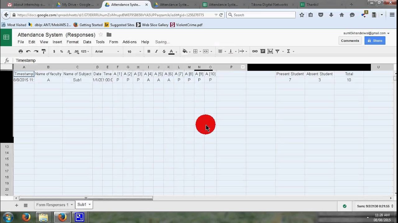 Developing Attendance System Using Google Drive