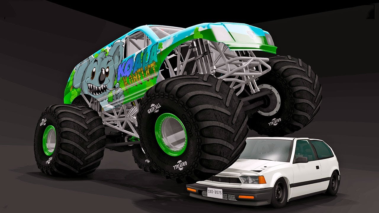 BeamNG MULTIPLAYER Monster Jam Jumps & Crashes! - BeamNG Multiplayer Mod