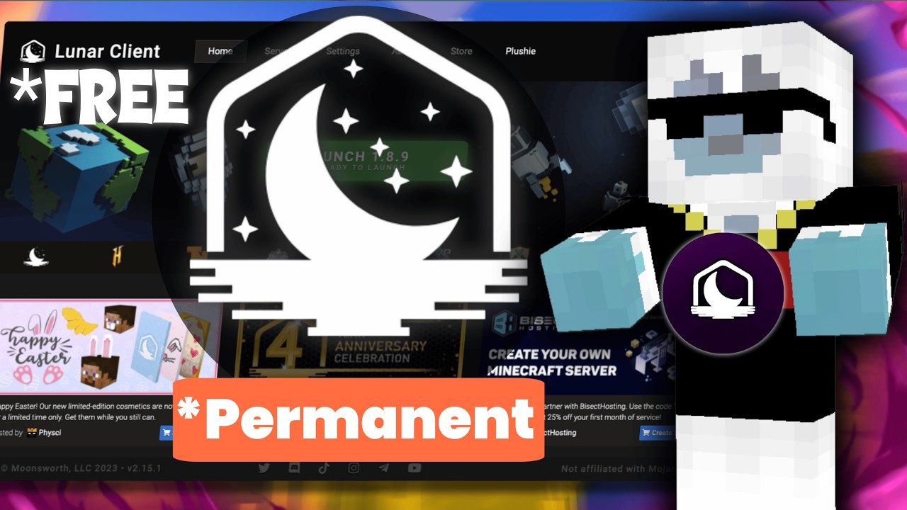 How to Play In Lunar Client For FREE *Permanent !
