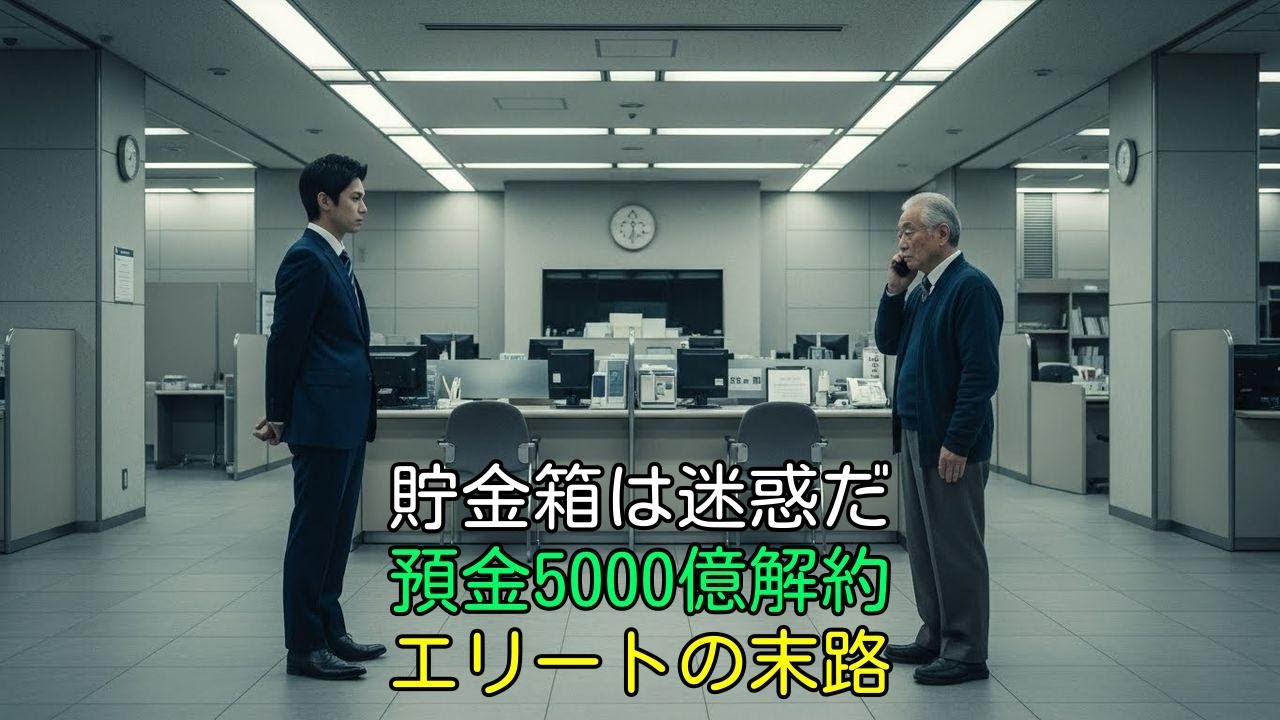 【絶望】「貯金箱は迷惑だ」と老人を侮辱したエリート。5000億解約の電話一本で…