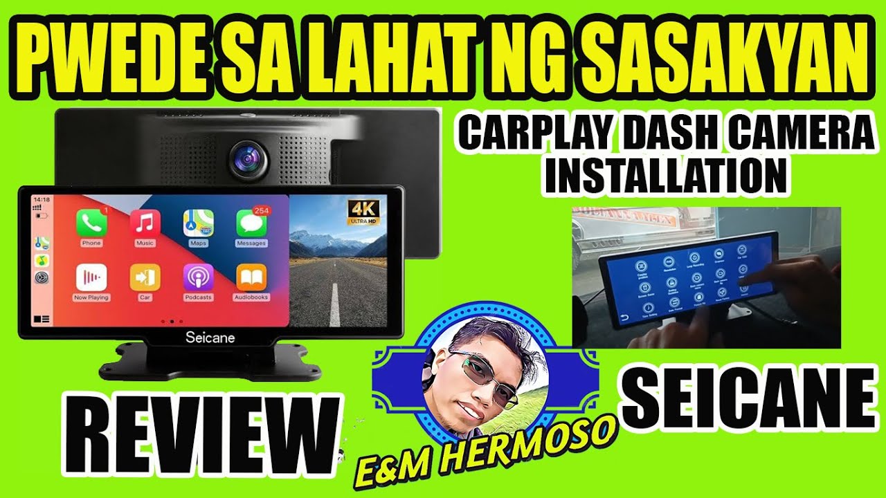HOW TO INSTALL SMART SCREEN CARPLAY DVR ANDROID AUTO | CARPLAY WITH BUILT IN 4K DASH CAMERA |SEICANE
