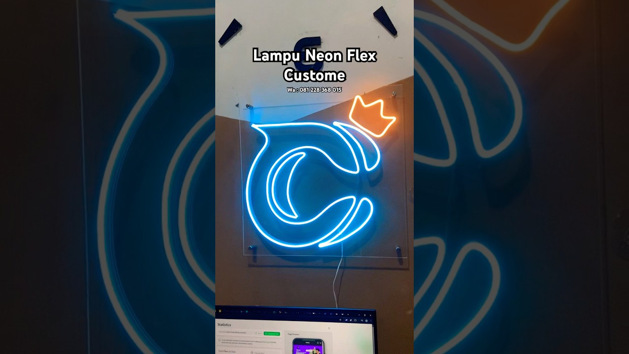 Lampu Neon Flex Custome Logo #neonflex #neonsign #diy