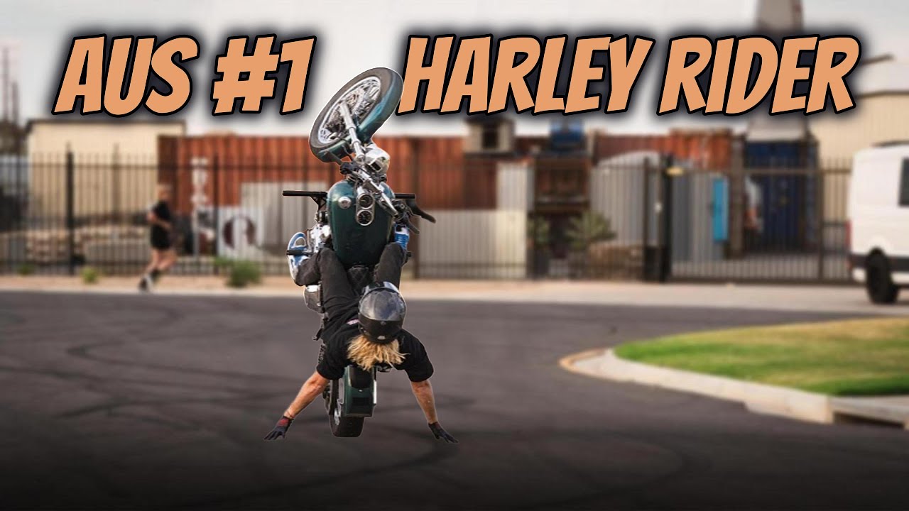 Мы стали свидетелями выступления лучшего в Австралии каскадера на Harley (Сэм Тейлор).