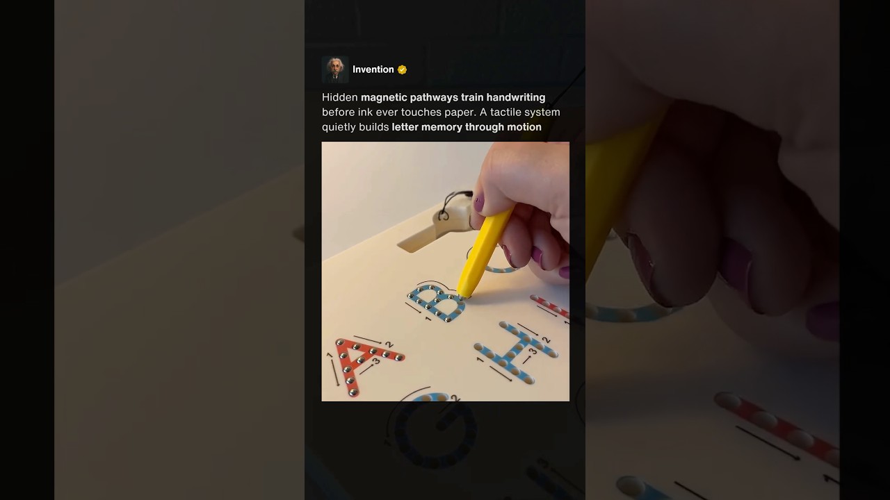 Magnetic Board Teaches Perfect Handwriting 🧲 #shorts