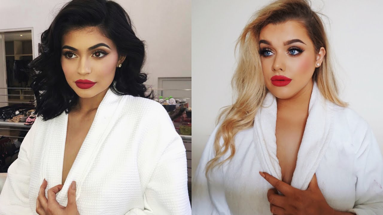 Kylie Jenner Inspired Red Lip GLAM Tutorial! | Rachel Leary